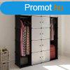 240499modular cabinet with 14 compartments black and white 3