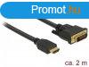 DeLock HDMI to DVI (Dual Link) (24+1) cable bidirectional 2m