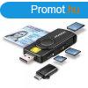AXAGON CRE-SMP2A USB-A + USB-C 4-slot Smart card PocketReade