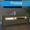 Sonoma-tlgy szn tv-szekrny led-lmpkkal 120 x 35 x 40 c