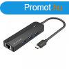 USB-C - 3x USB 3.0, RJ45, Micro-B Hub Vention TGPBB 0,15 m (