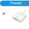 Logilink USB-C 3.1 to DVI-I (Dual Link) Adapter White