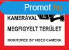 Kamerval megfigyelt terlet - A4 matrica (UV ll) - piros