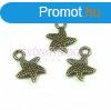 Medl - tengeri csillag - antik srgarz szn - 17x12mm