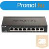 D-LINK Switch 8x1000Mbps Fmhzas Asztali Menedzselhet, DGS