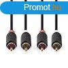Nedis CABW24200AT30 sztereo audi kbel 2x RCA frfi, 2x RCA