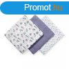 BabyOno Sznes textilpelenka bambusz, 3db-os #Lila-397/05