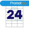 Etikett cmke, 70x37mm, 100 lap, 24 cmke/lap Bluering
