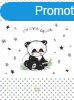 Babastar puha pelenkz lap 50*70 cm - szrke panda 