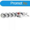 Legrand Elosztsor Standard 6x2P+F, 1,5 m vezetkkel, fehr-