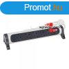 Legrand Elosztsor Premium 5x2P+F forgathat, 5 m vezetkkel