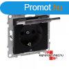 Legrand Suno 2P+F csatlakozaljzat csapfedllel IP21, feket