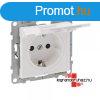 Legrand Suno 2P+F csatlakozaljzat csapfedllel IP21, fehr