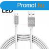 Adatkbel - MicroUSB - 1m fehr