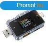 FNIRSI FNAC-28 - USB teszter: feszltsg-, ram-, teljestm