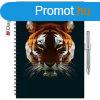 Hatridnapl InSpiral A5 heti, fehr lapokkal Tiger Dayline