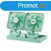 Dupla Asztali Forgathat Napelemes Ventiltor