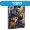 Kp JIMI HENDRIX - Guitar on fire | 100% eredeti akril feste