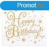Happy birthday 16 db-os szalvta 33x33 cm