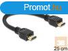 Delock HDMI kbel, HDMI V1.4 High Speed Ethernet, M/M, 0.25m
