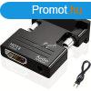 HDTV-VGA adapter konverter 1080P felbontssal s 3.5mm audio