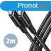 AXAGON BUCM-CM20AB HQ USB-C <> USB-C cable 2m Black