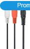 Gembird 3,5 jack/2RCA audio kbel 5m Black