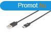 Assmann USB Type-C connection cable, type C to A 1m Black