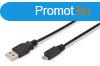 Assmann USB 2.0 connection cable, type A - micro 3m Black