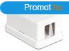 DeLock Keystone Surface Mounted Box 1 Port White