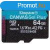Kingston 64GB microSDXC Canvas Go! Plus Class 10 170R A2 U3 