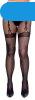 Cottelli Legwear - combfixes nyitott harisnya - fekete (S-L)
