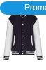 Uniszex vastag patentos pulver, Kariban KA497, Navy/White-2