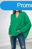 Oversize muszlin blz feltrt ujjakkal, modell 9448 zld