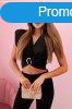 Crop-top blz mly kivgssal s dszes csattal, 6101-es mod