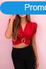 Mly kivgs, dszes csattal elltott crop-top blz, 6101-e