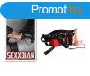 SEXXBIAN 6" VIBRATING DONG & HARNESS 