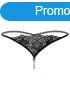 Daring Intimates Pearl Beaded G-String Black, S/M