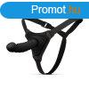 Easytoys Silicone Strap-On Bended Ribbed Black