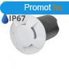 LED talajlmpa 4 nylssal (1W/10lm) hideg fehr IP67, fehr