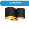 Mennyezeti lmpa fekete arannyal bell 3-lmps - Multidrum