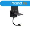 Okos fali lmpa fekete USB-vel s hajlkony karral, Wi-Fi G9