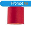 Mennyezeti lmpa piros brsony brval, aranyozott, 25 cm - 