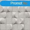 Vilgosszrke modern 3D-geometria mints tapta AF24522