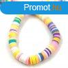 Polimer korong gyngy szlon - mix - 6mm