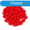 Cseh csiszolt goly gyngy - Opaque Red - 4mm