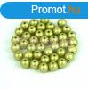 Prselt goly gyngy- Metallic Polichrome Olive - 4mm