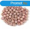 Cseh prselt goly gyngy - Alabaster Rose Bronze Luster - 3