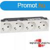 Legrand Program Mosaic 4x2P+F aljzat, snezett, rugs, fehr