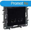 Legrand Nilo Step 2xRJ45 Cat.6 STP aljzat, fekete, Legrand 